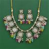 Indo Western Pearl Necklace with Mehndi Plating