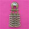 Indo Western Pearl Hair Brooch With Mehndi Plating