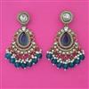Indo Western Pearl Earring with Mehndi Plating
