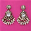 Indo Western Pearl Earring with Mehndi Plating