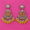 Indo Western Pearl Earring with Mehndi Plating