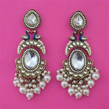 Indo Western Birds Earring with Mehndi Plating