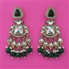 Indo Western Pearl Earring with Mehndi Plating