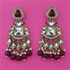 Indo Western Pearl Earring with Mehndi Plating