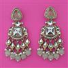 Indo Western Pearl Earring with Mehndi Plating
