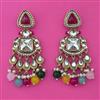 Indo Western Pearl Earring with Mehndi Plating