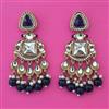 Indo Western Pearl Earring with Mehndi Plating