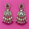 Indo Western Pearl Earring with Mehndi Plating
