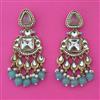 Indo Western Pearl Earring with Mehndi Plating