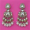 Indo Western Pearl Earring with Mehndi Plating