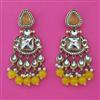 Indo Western Pearl Earring with Mehndi Plating