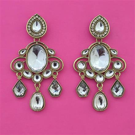 Indo Western Classic Earring with Mehndi Plating