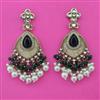 Indo Western Long Earring with Mehndi Plating
