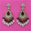 Indo Western Long Earring with Mehndi Plating