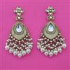 Indo Western Long Earring with Mehndi Plating