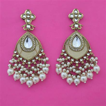 Indo Western Long Earring with Mehndi Plating