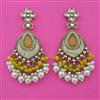 Indo Western Long Earring with Mehndi Plating