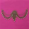 Indo Western Pearl Hair Brooch With Mehndi Plating