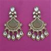 Indo Western Long Earring with Mehndi Plating