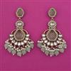Indo Western Long Earring with Mehndi Plating