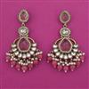 Indo Western Long Earring with Mehndi Plating
