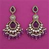 Indo Western Long Earring with Mehndi Plating