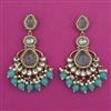 Indo Western Long Earring with Mehndi Plating