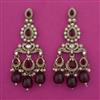 Indo Western Pearl Earring With Mehndi Plating