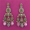 Indo Western Pearl Earring With Mehndi Plating