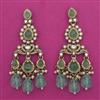 Indo Western Pearl Earring With Mehndi Plating