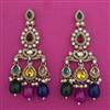 Indo Western Pearl Earring With Mehndi Plating