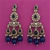 Indo Western Pearl Earring With Mehndi Plating