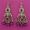 Indo Western Pearl Earring With Mehndi Plating