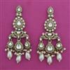 Indo Western Pearl Earring With Mehndi Plating