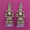 Indo Western Pearl Earring With Mehndi Plating