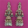 Indo Western Pearl Earring With Mehndi Plating