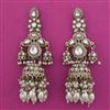 Indo Western Pearl Earring With Mehndi Plating