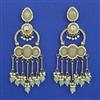 Indo Western Long Earring with Mehndi Plating