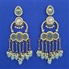 Indo Western Long Earring with Mehndi Plating