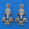 Indo Western Long Earring with Mehndi Plating