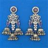 Indo Western Long Earring with Mehndi Plating