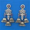 Indo Western Long Earring with Mehndi Plating