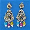 Indo Western Long Earring with Mehndi Plating