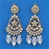 Indo Western Long Earring with Mehndi Plating