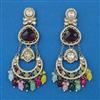 Indo Western Chand Earring with Mehndi Plating