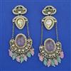 Indo Western Long Earring with Mehndi Plating