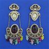 Indo Western Long Earring with Mehndi Plating