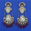 Indo Western Long Earring with Mehndi Plating