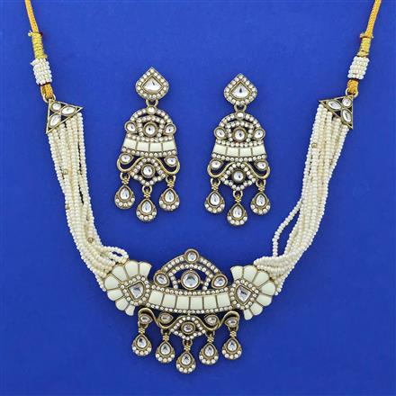 Indo Western Choker Necklace with Mehndi Plating