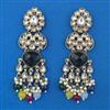 Indo Western Long Earring with Mehndi Plating